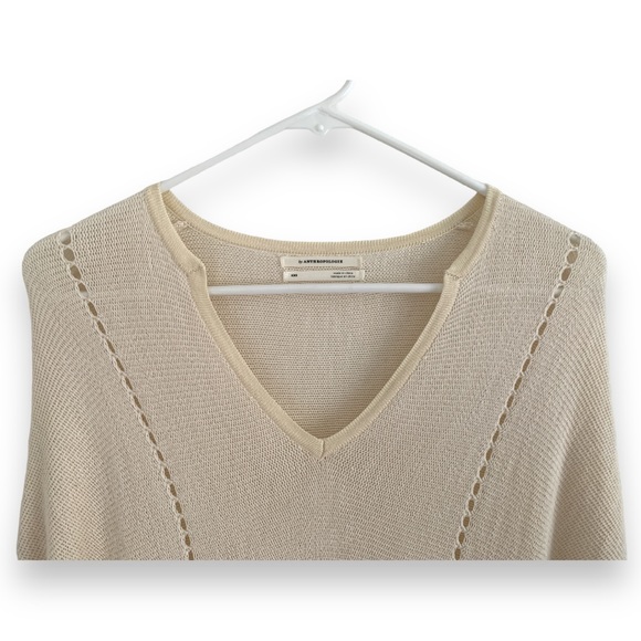 Anthropologie XXS Tan Woven Swimsuit Coverup Blouse - Picture 2 of 7